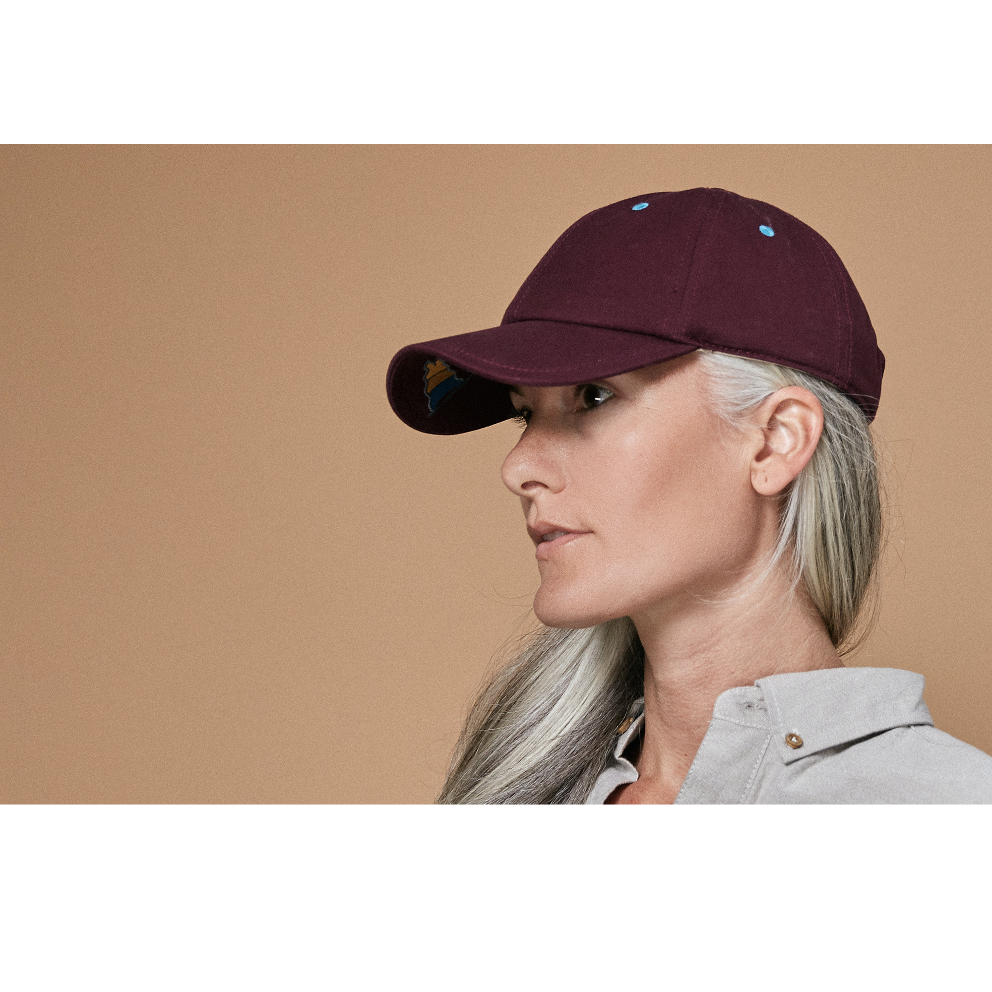 Goorin Bros. par tee cotton 6 panel baseball cap Maroon  womens styling