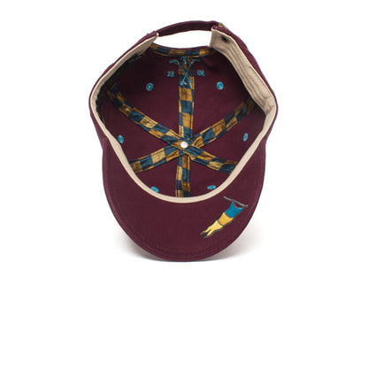 Goorin Bros. par tee cotton 6 panel baseball cap Maroon under view