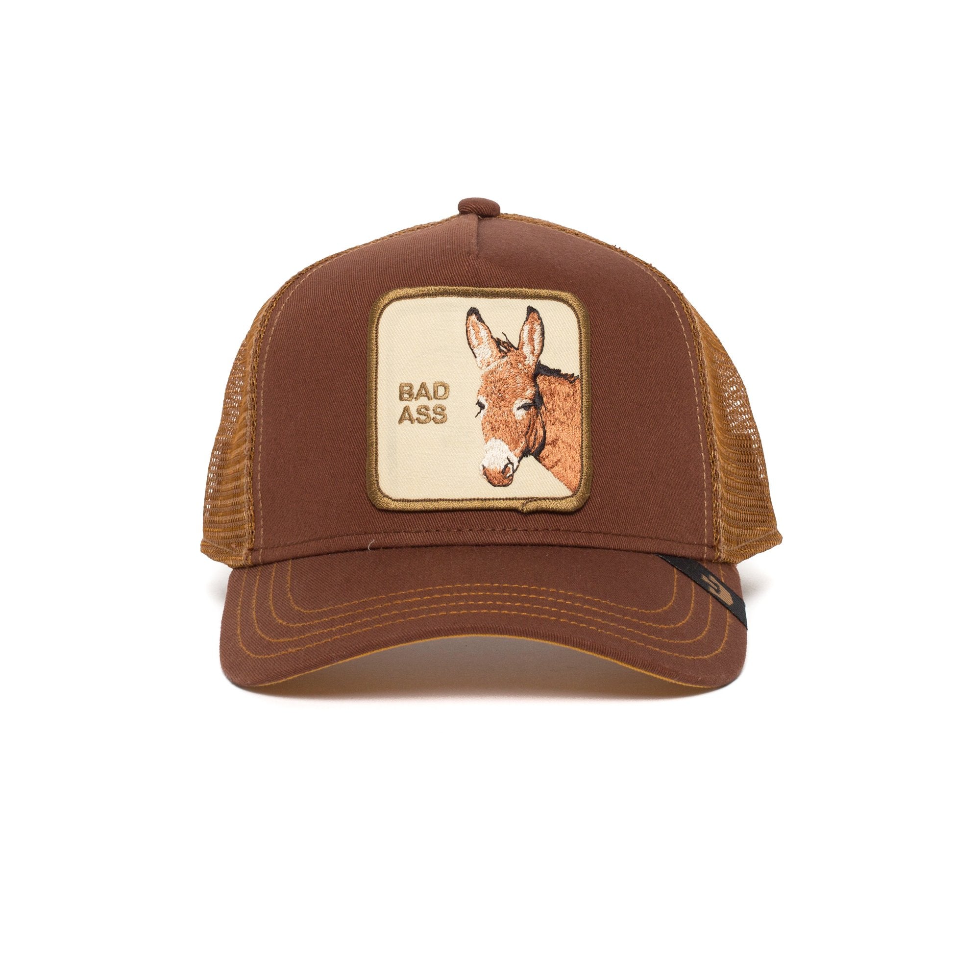 Goorin Bros. bad bad ass cotton baseball cap Brown front view