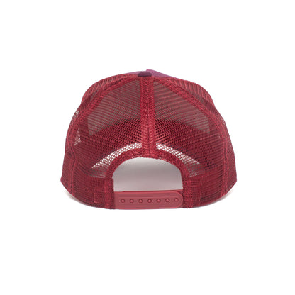 Goorin Bros. two beavers trucker baseball cap Burgundy back view