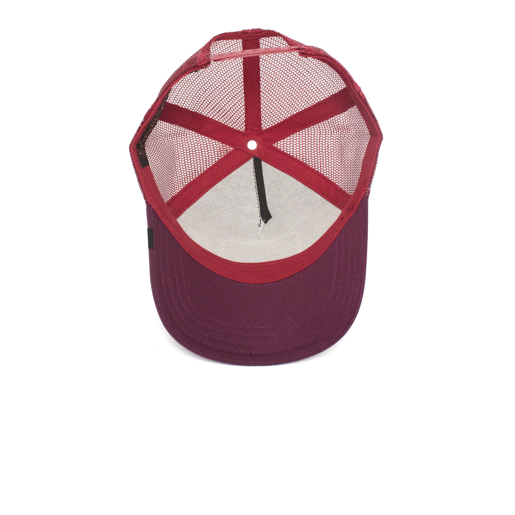 Goorin Bros. two beavers trucker baseball cap Burgundy under view