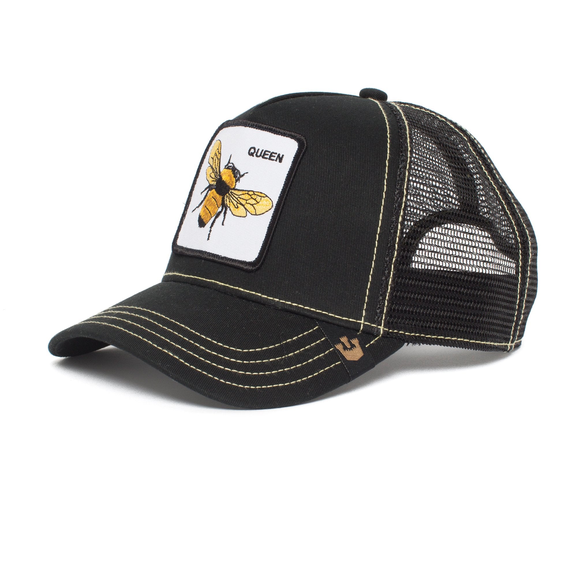 Goorin Bros. queen bee trucker baseball cap Black left side view
