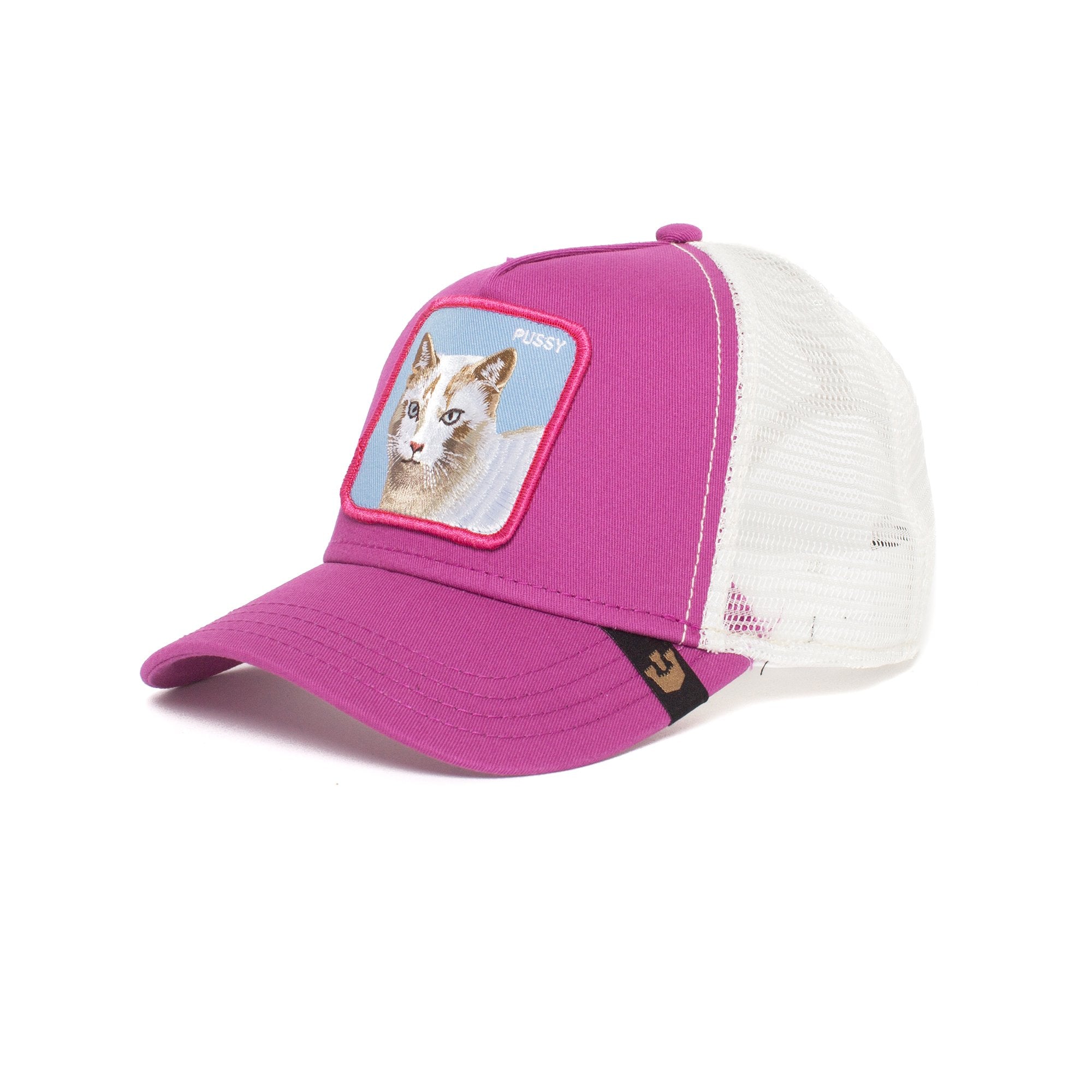 Goorin Bros. bite back trucker baseball cap Pink left side view