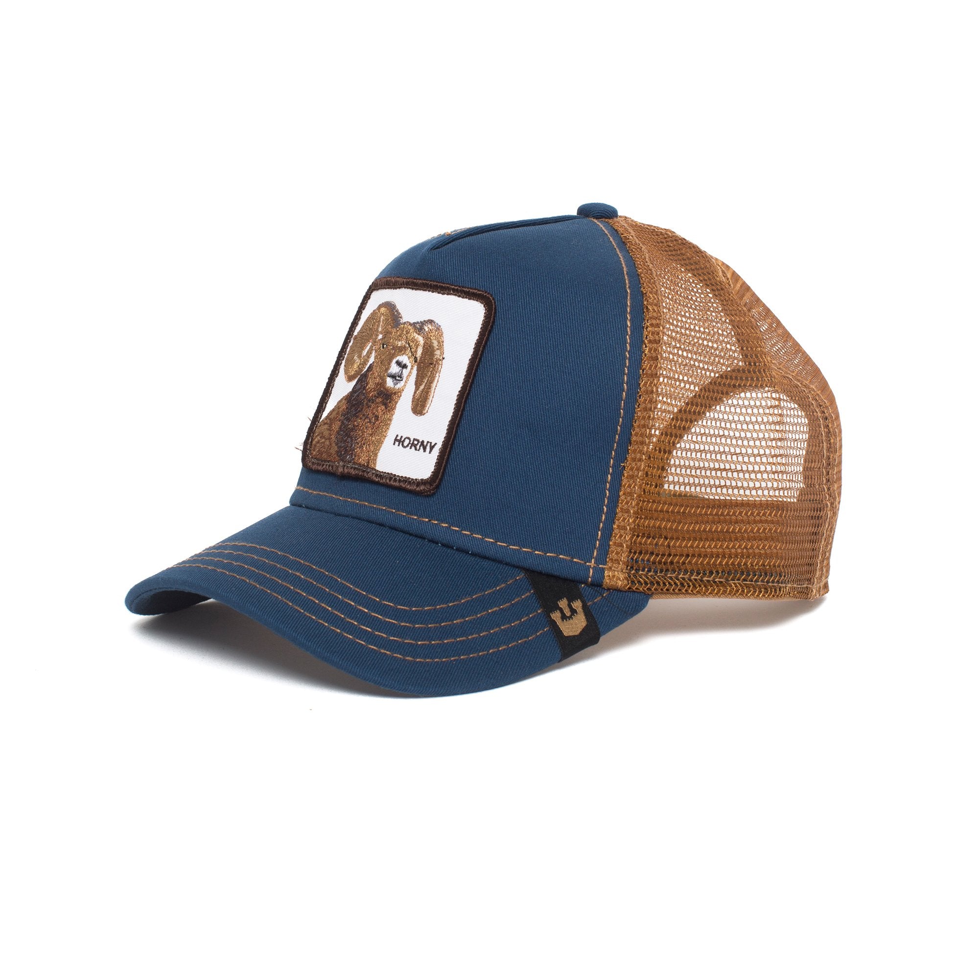 Goorin Bros. big horn trucker baseball cap Navy left side view