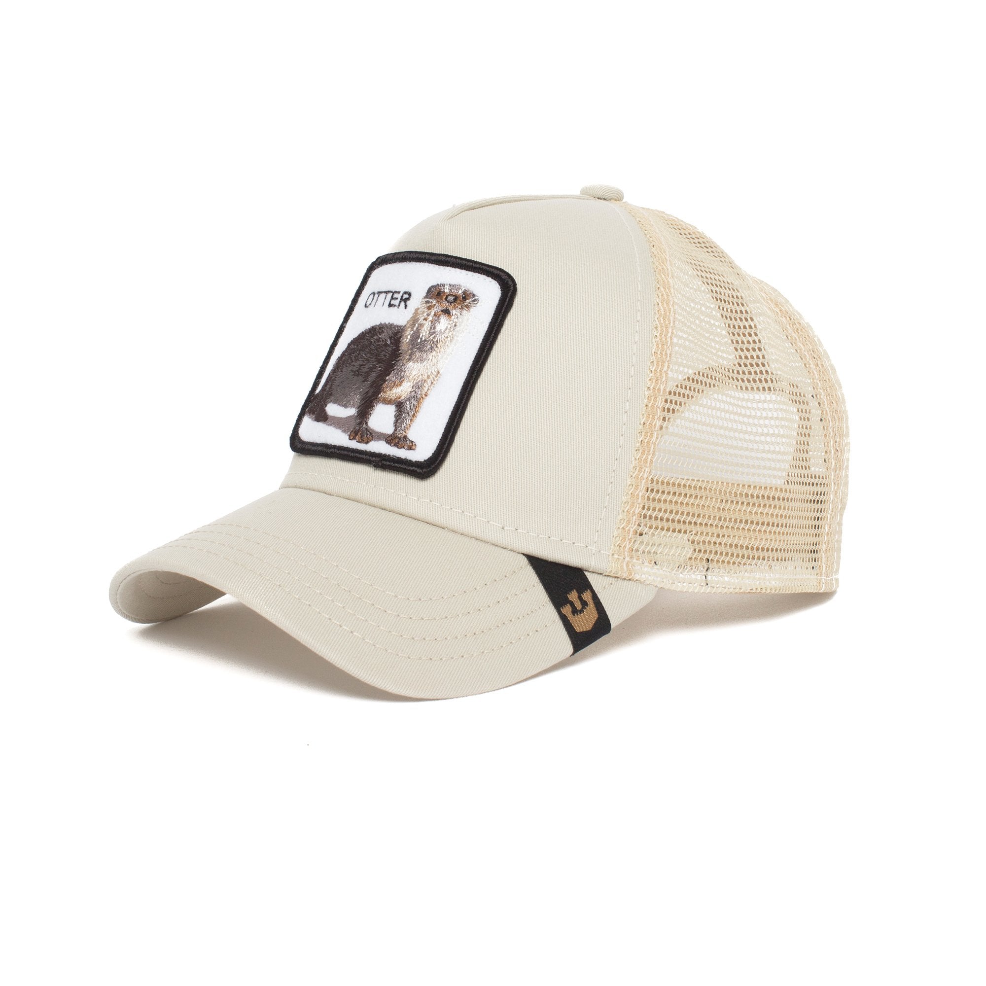 Goorin Bros. otter trucker baseball cap Stone left side view