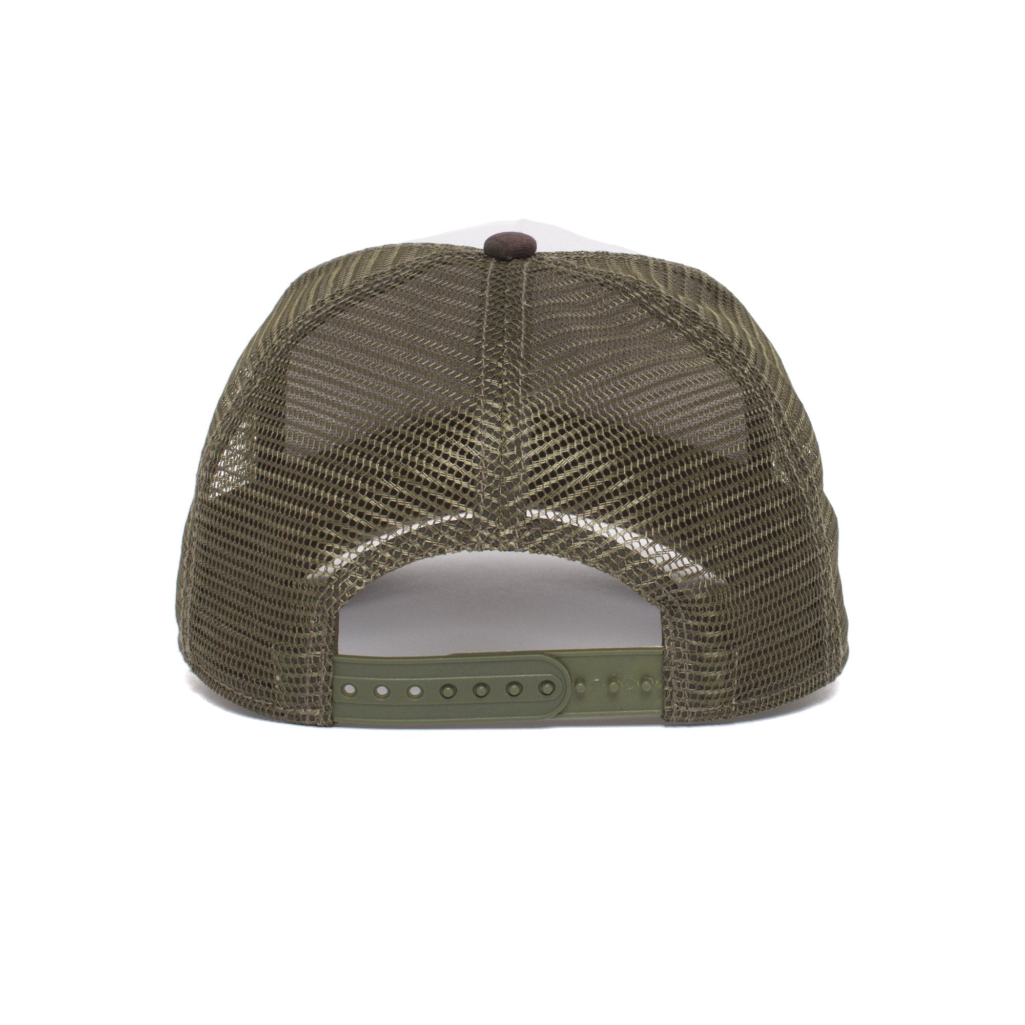 Goorin Bros. butch trucker baseball cap Olive back view