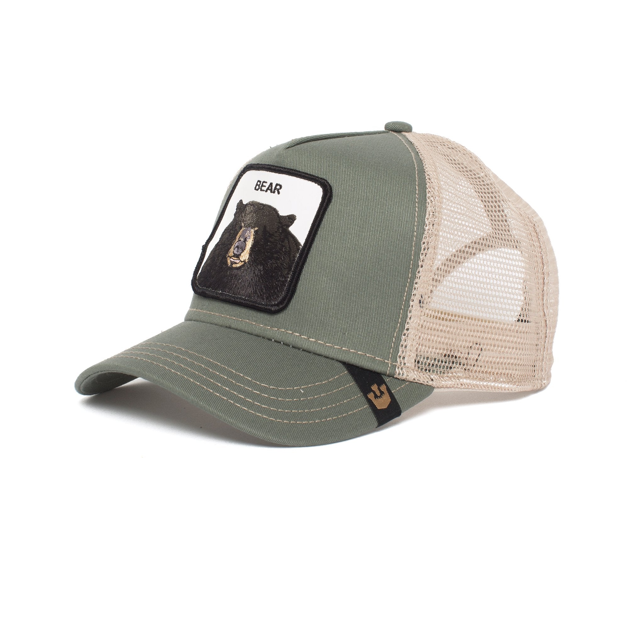 Goorin Bros. drew bear trucker baseball cap Olive left side view