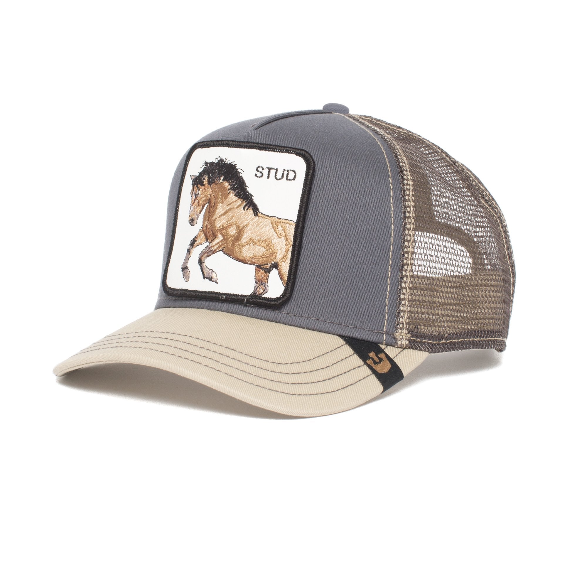 Goorin Bros. you stud 5 panel trucker baseball cap Grey left side view