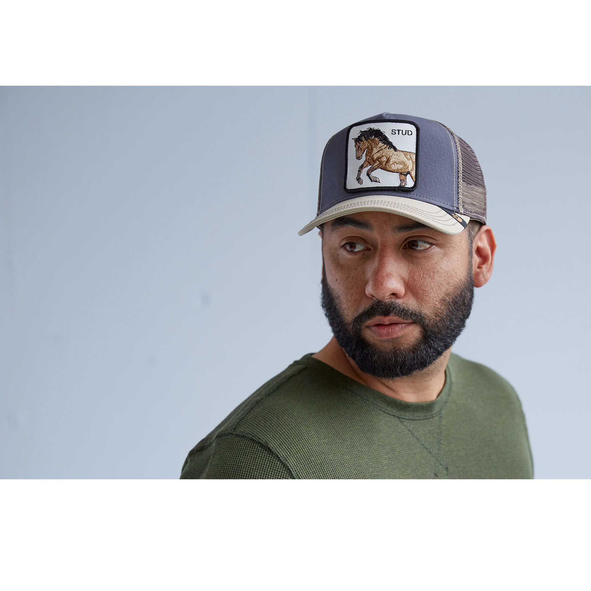 Goorin Bros. you stud 5 panel trucker baseball cap Grey  mens styling