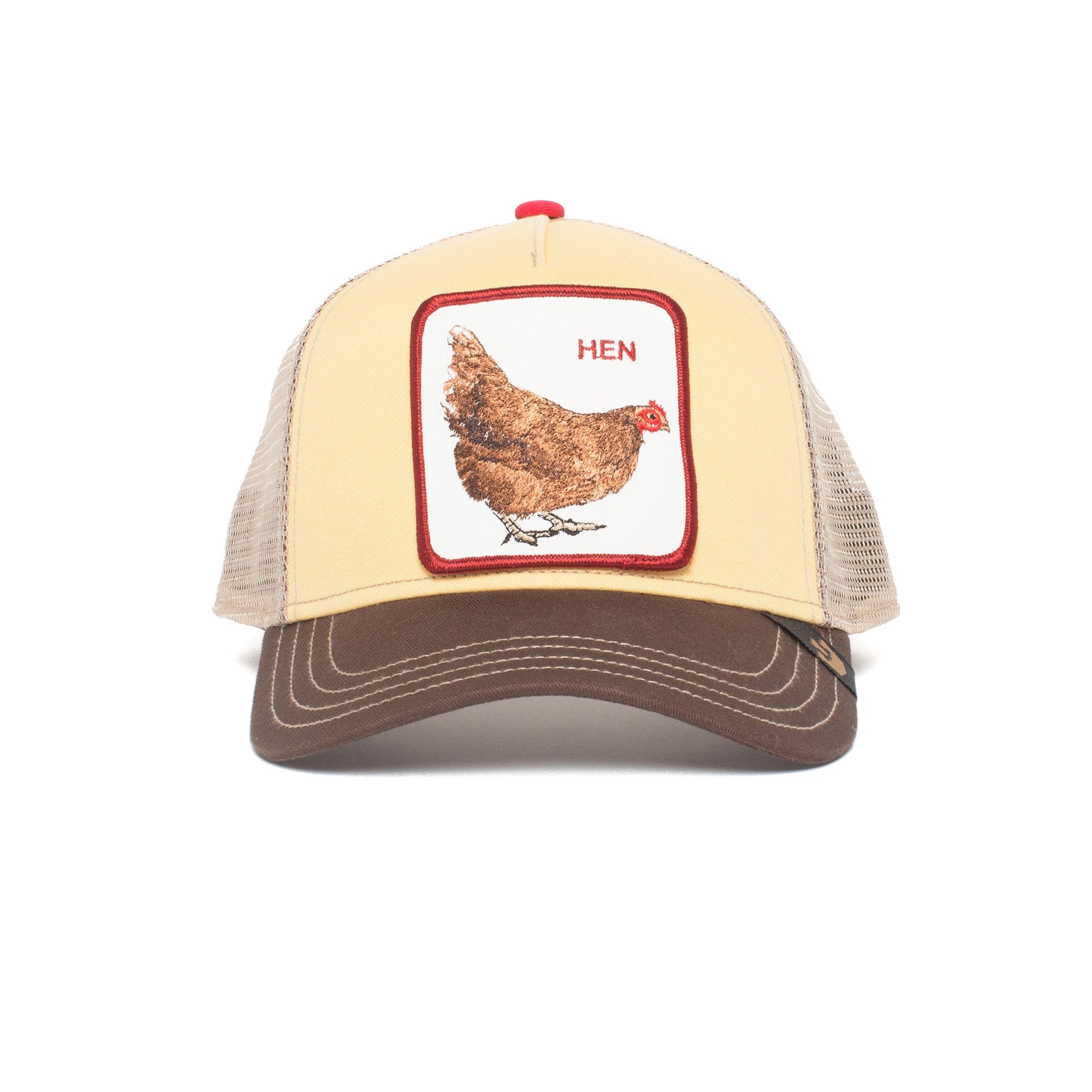 Goorin Bros. hen 5 panel trucker baseball cap Yellow front view