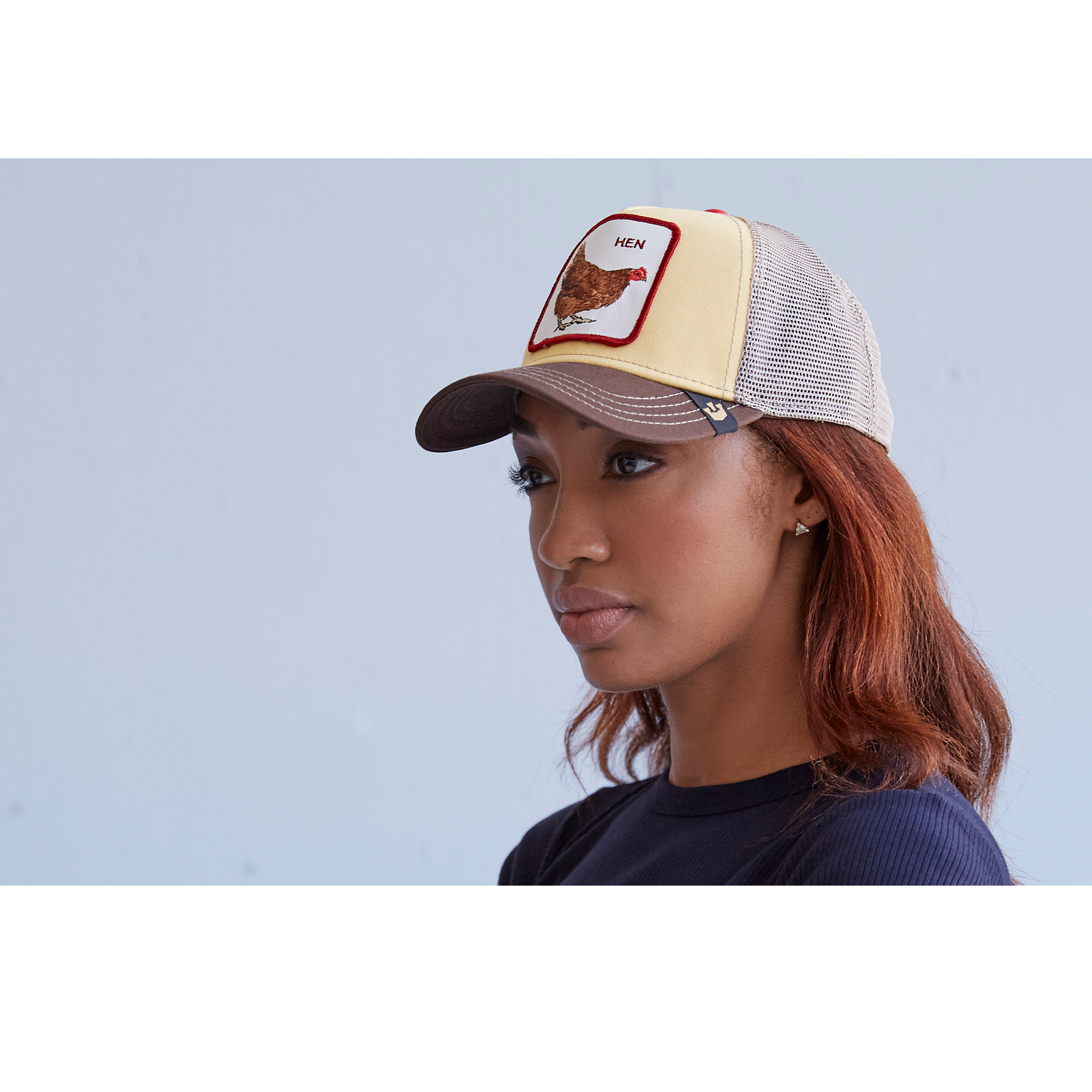 Goorin Bros. hen 5 panel trucker baseball cap Yellow  womens styling