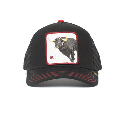 Goorin Bros. bull honky 5 panel trucker baseball cap Black front view