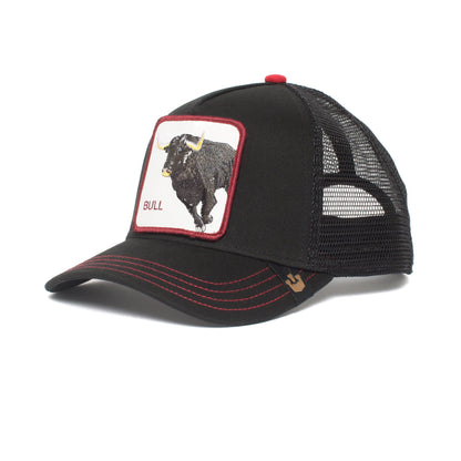 Goorin Bros. bull honky 5 panel trucker baseball cap Black left side view