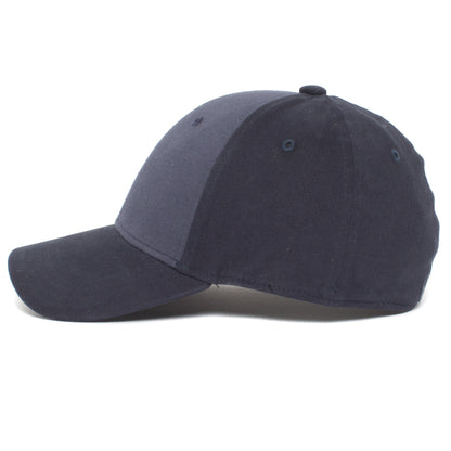Goorin Bros. for the win cotton 6 panel fitted baseball cap Navy side view