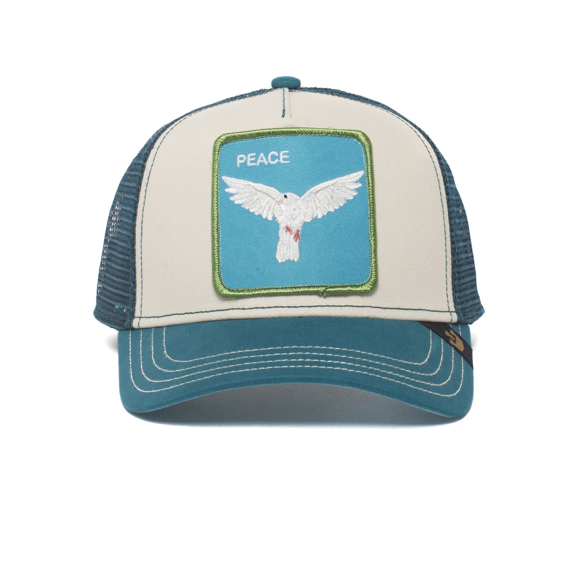 Goorin Bros. peace keeper trucker baseball cap Teal front view