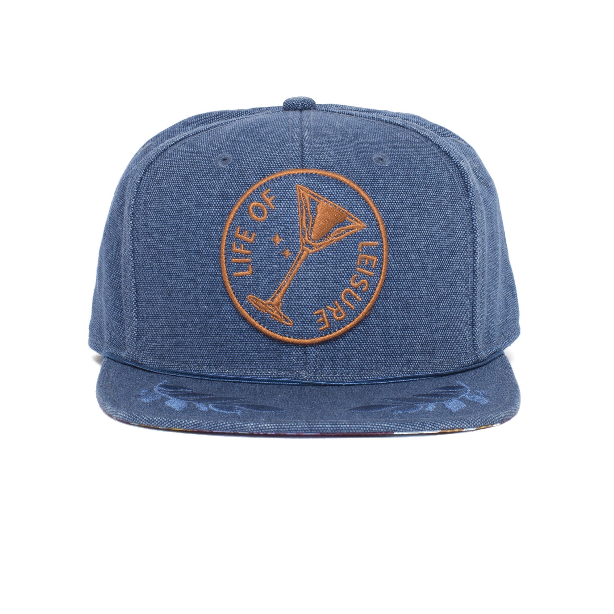 Goorin Bros. meeting street cotton flat brim baseball cap Blue front view