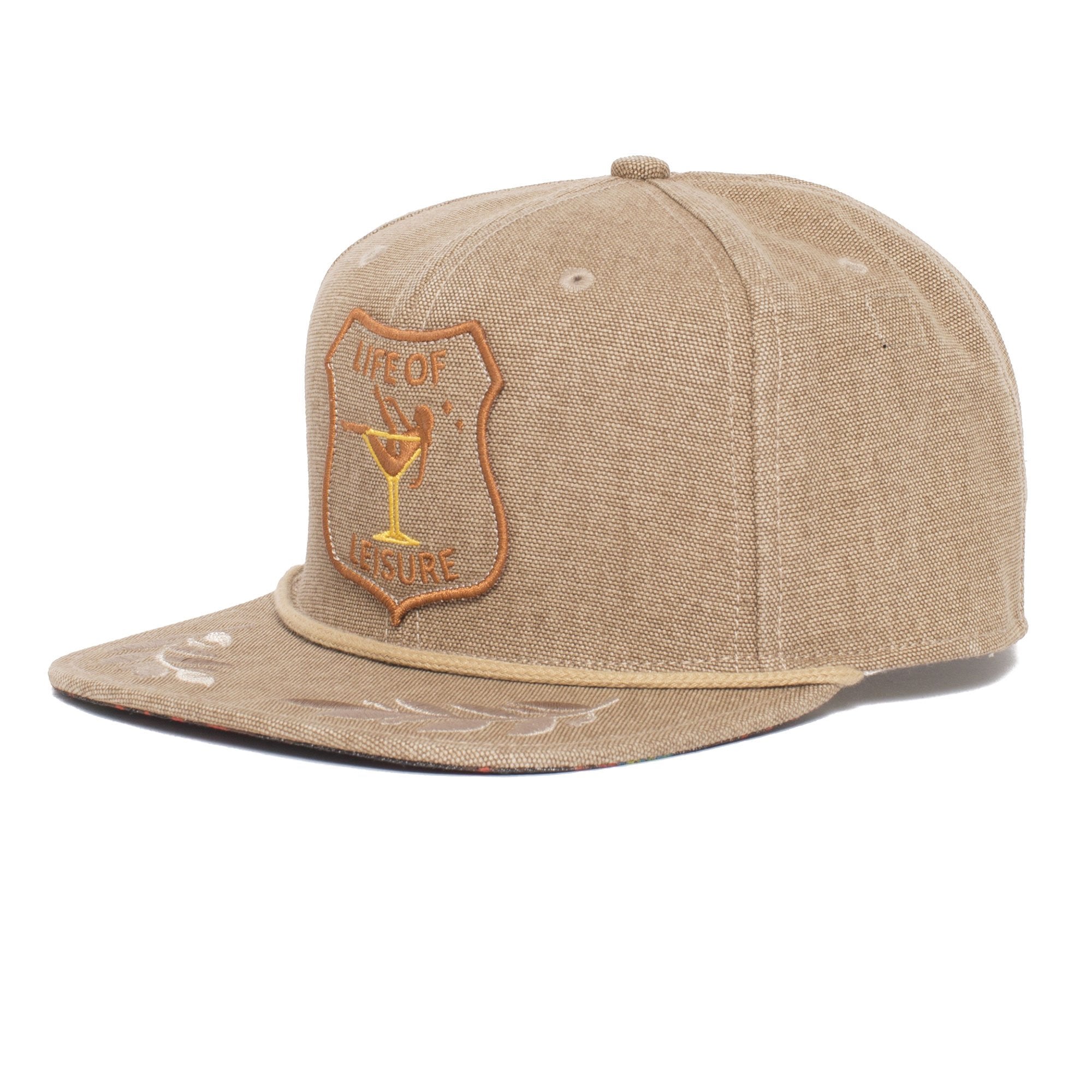 Goorin Bros. bull street cotton flat brim baseball cap Khaki left side view