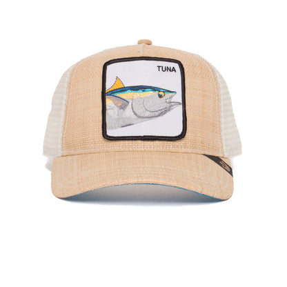 Goorin Bros. big fish 5 panel trucker baseball cap Natural front view