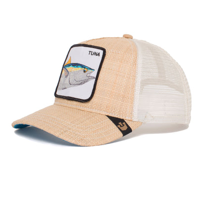 Goorin Bros. big fish 5 panel trucker baseball cap Natural left side view