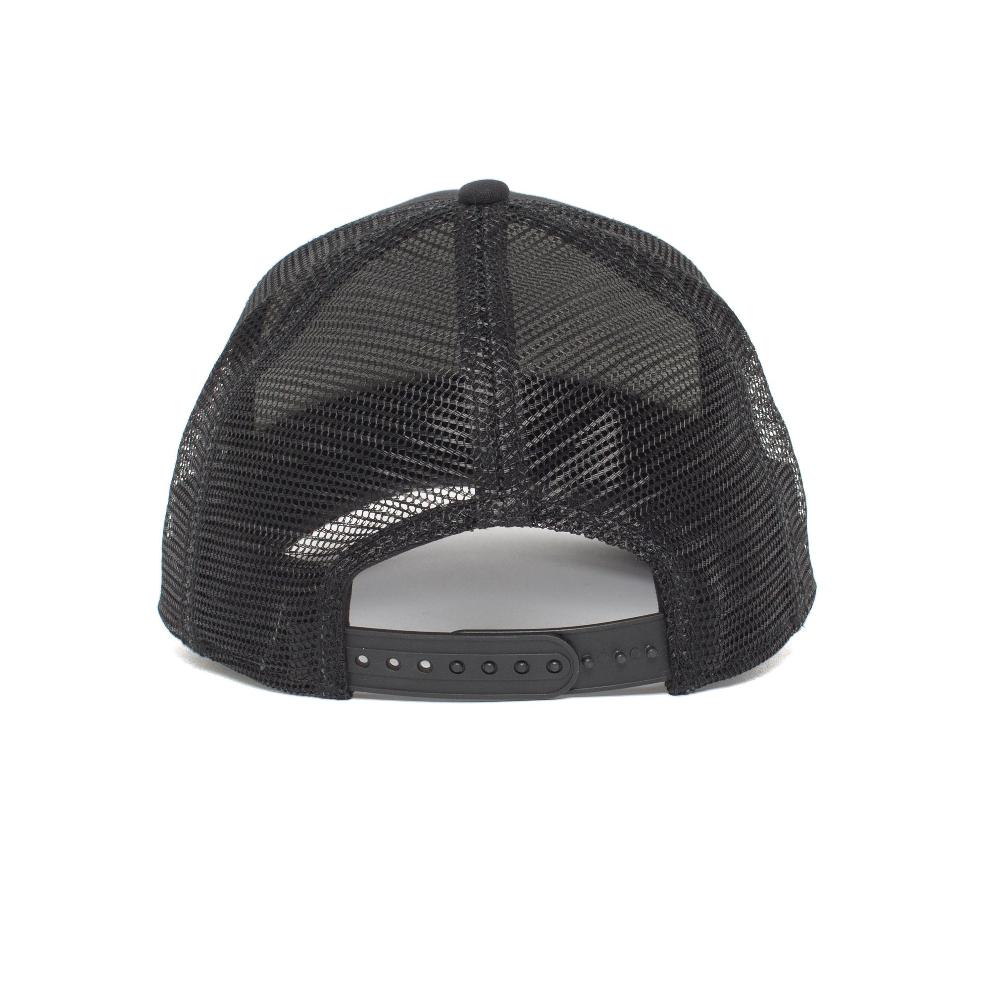 Goorin Bros. king of the jungle 5 panel trucker baseball cap Black back view