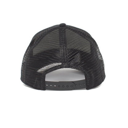 Goorin Bros. king of the jungle 5 panel trucker baseball cap Black back view