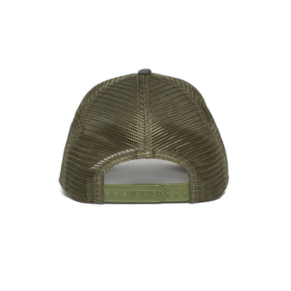 Goorin Bros. elephant 5 panel trucker baseball cap Olive back view