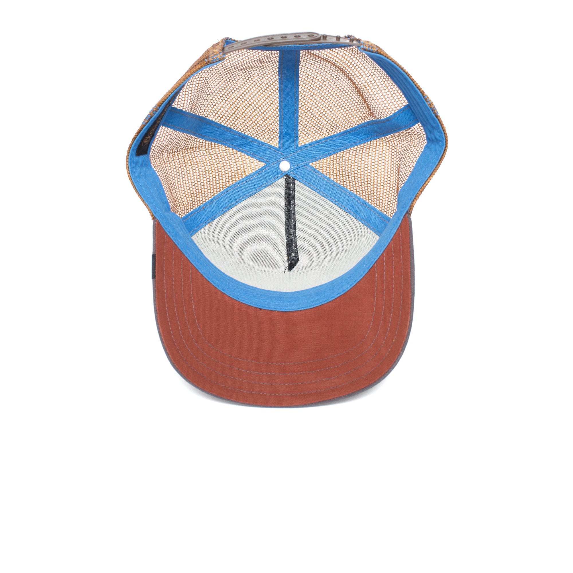 Goorin Bros. eye of the tiger 5 panel trucker baseball cap Brown under view