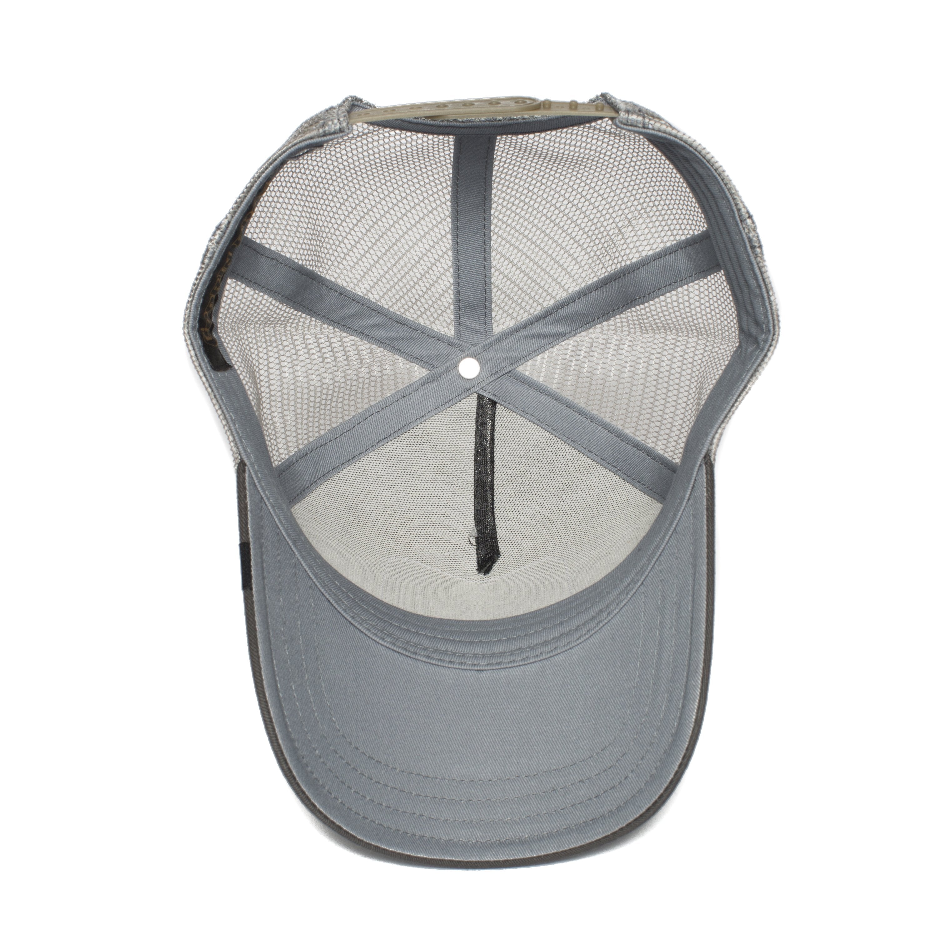 Goorin Bros. eye of the tiger 5 panel trucker baseball cap Grey under view