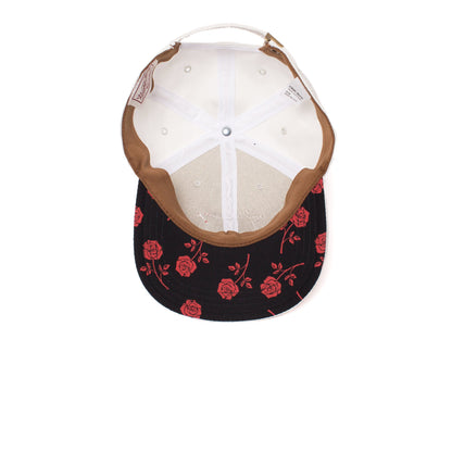Goorin Bros. black rose cotton 6 panel baseball cap White under view