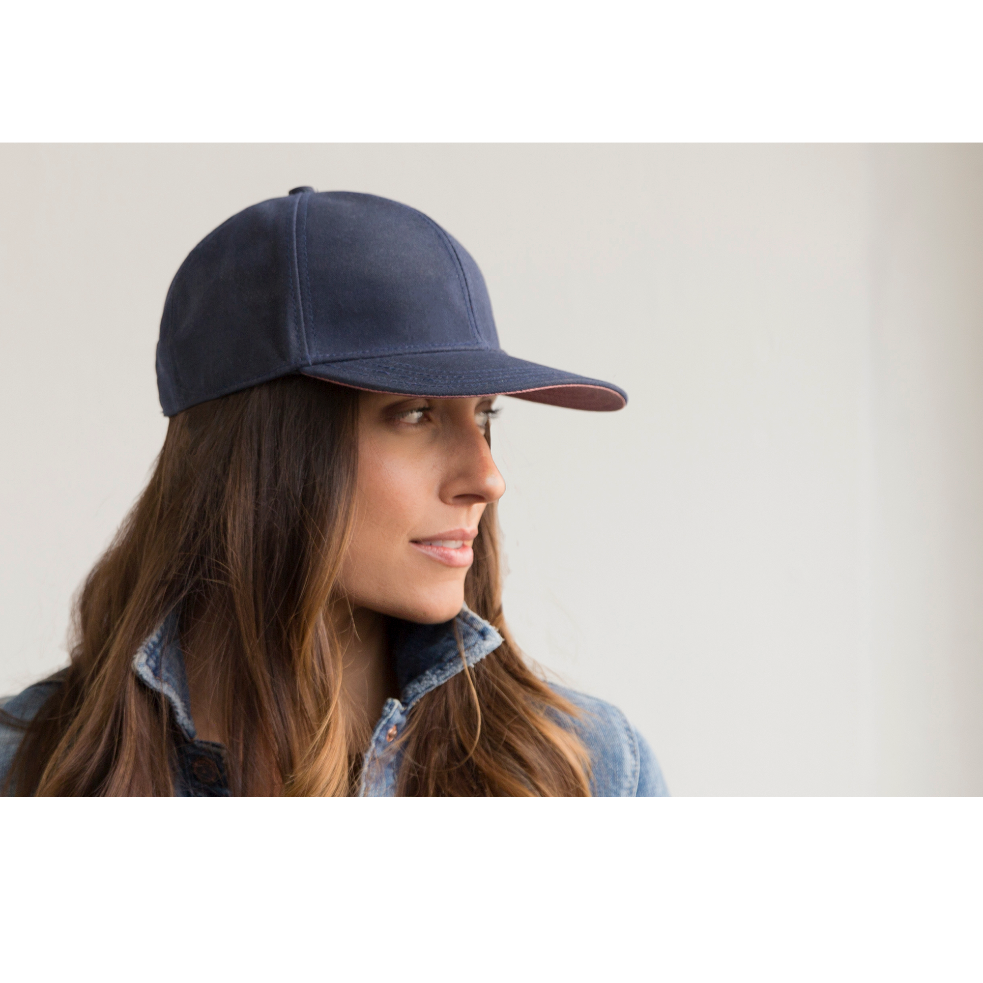 Goorin Bros. shelter island cotton 6 panel baseball cap Navy  womens styling