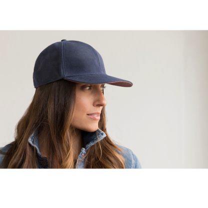 Goorin Bros. shelter island cotton 6 panel baseball cap Navy  womens styling