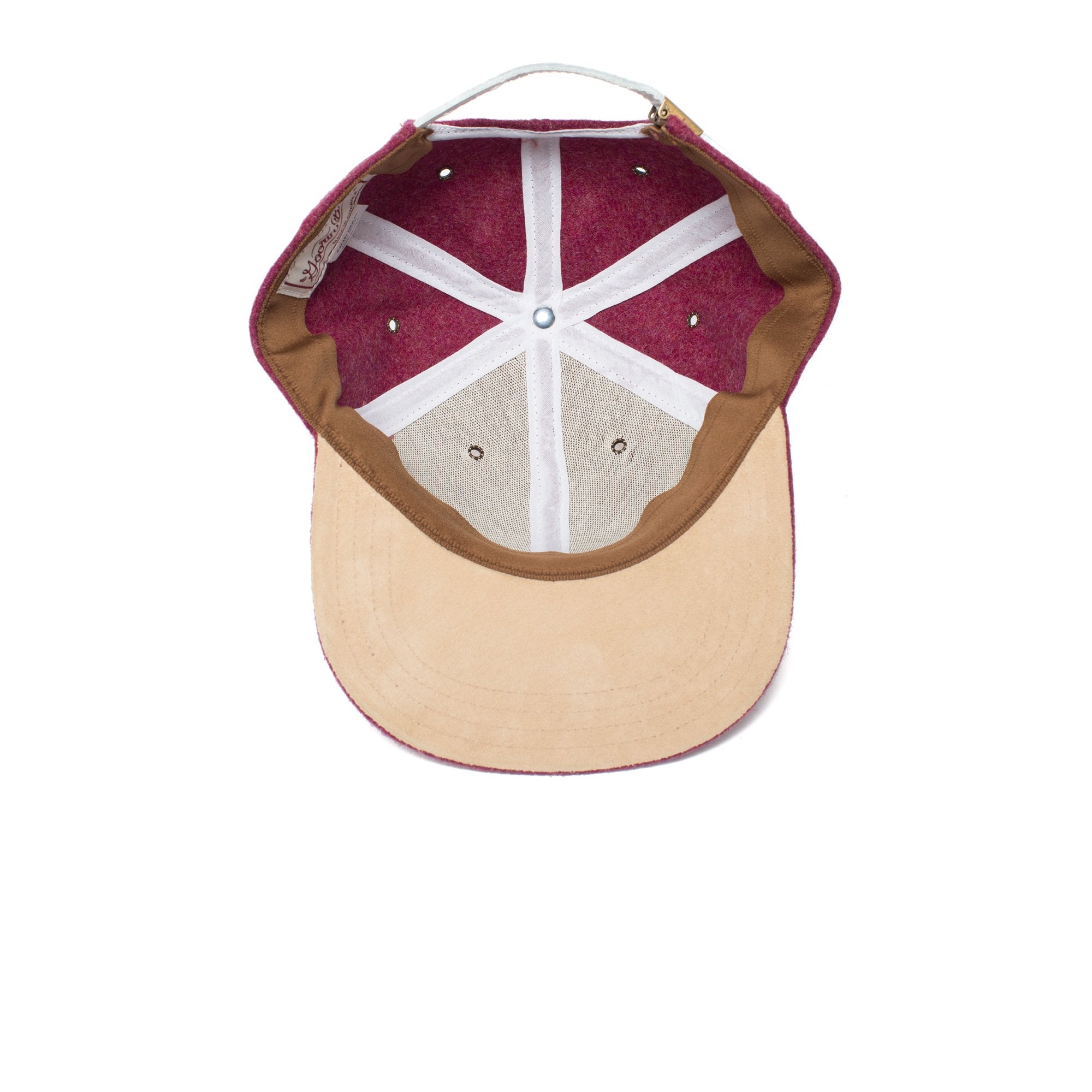 Goorin Bros. northside wool blend 6 panel baseball cap Cranberry under view