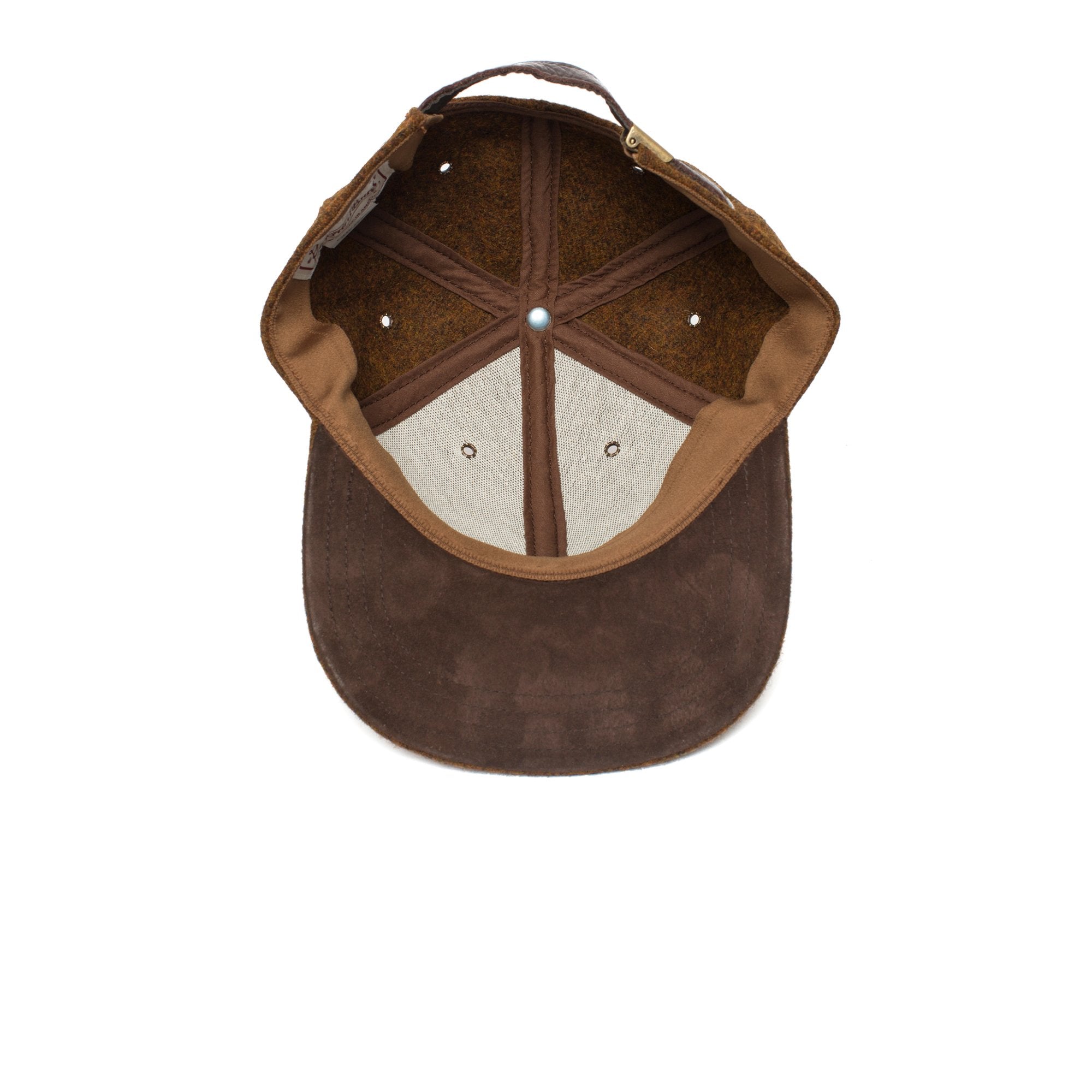 Goorin Bros. northside wool blend 6 panel baseball cap Rust under view