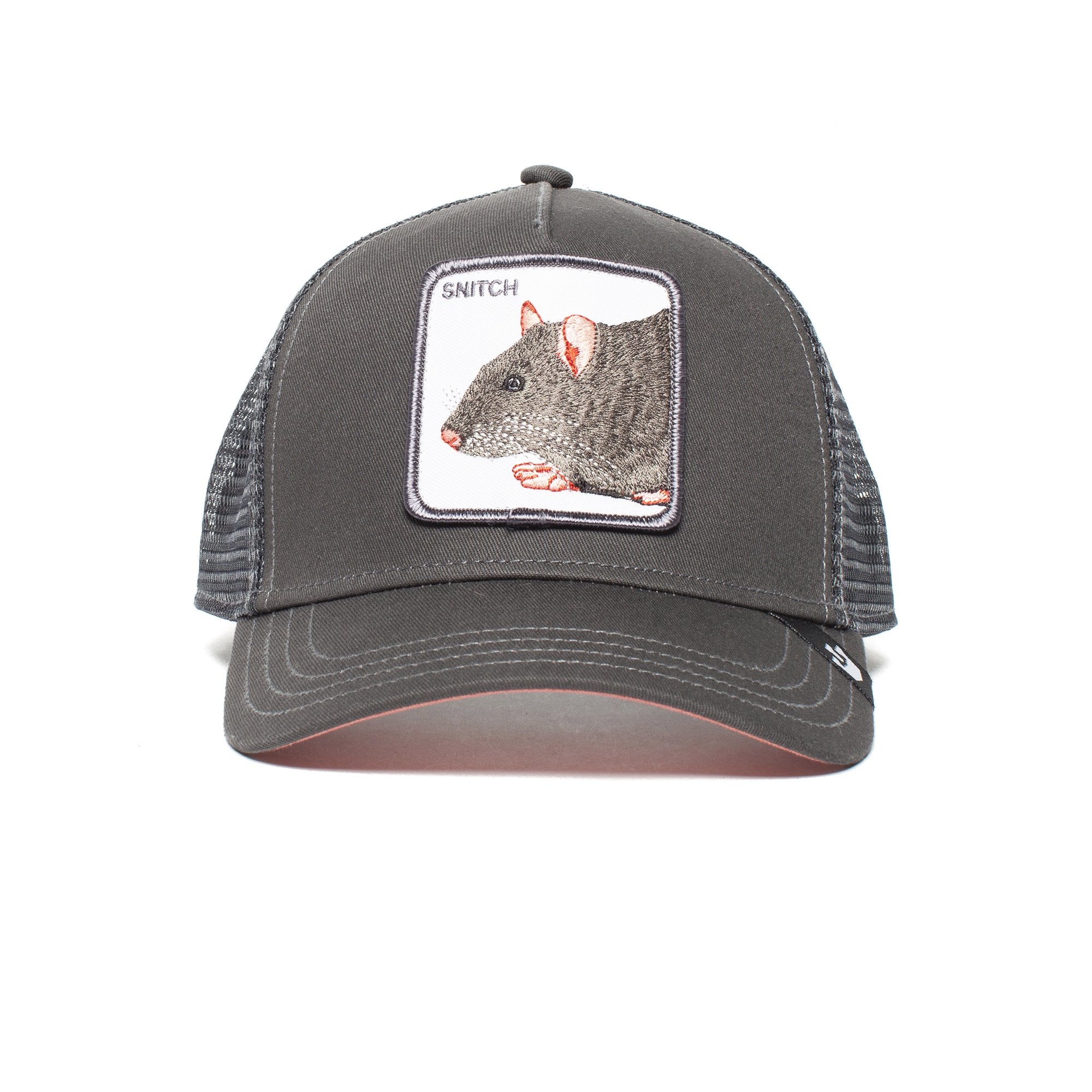 Goorin Bros. shhhhh 5 panel trucker baseball cap Grey front view
