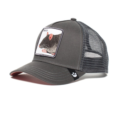 Goorin Bros. shhhhh 5 panel trucker baseball cap Grey left side view