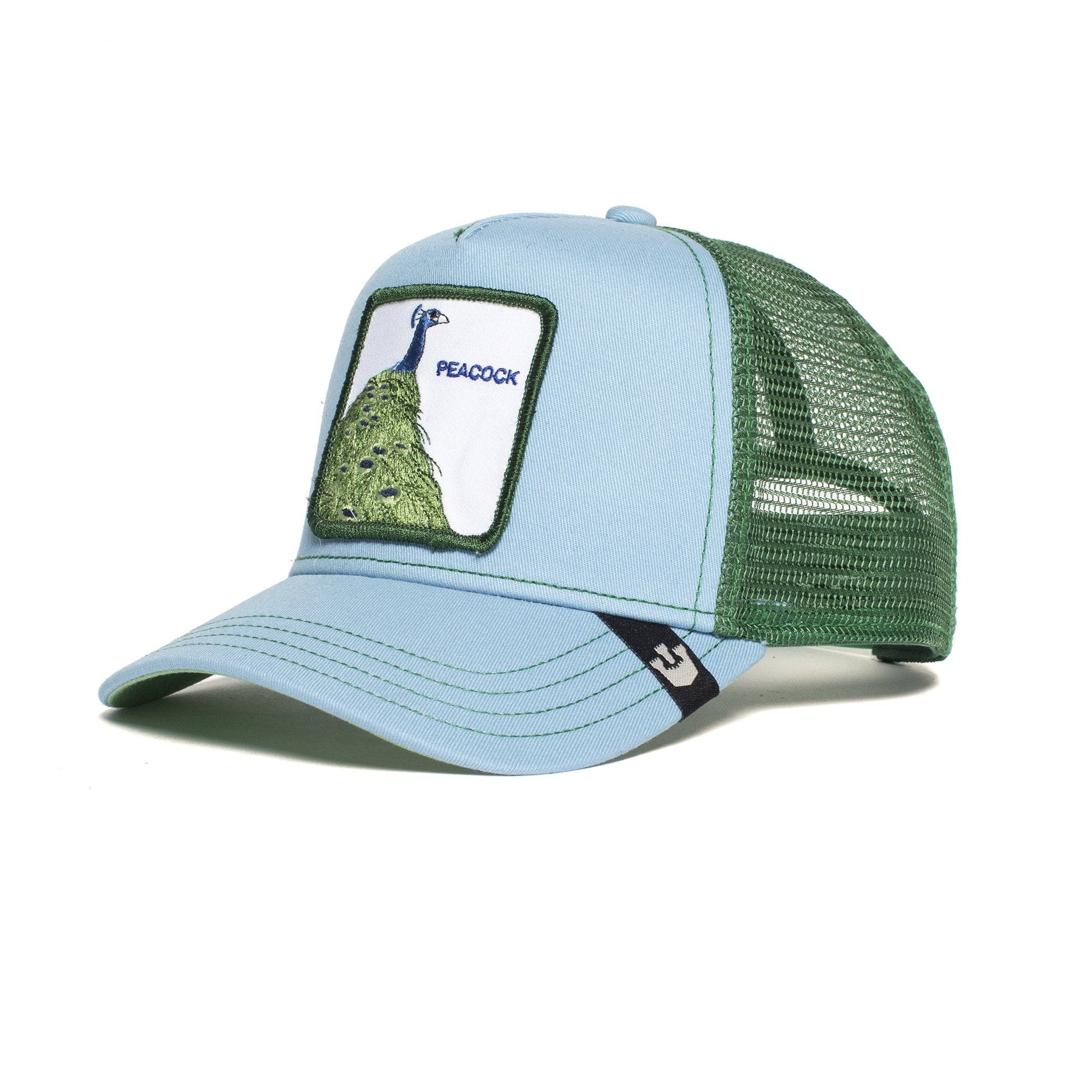 Goorin Bros. hey mister cotton 5 panel trucker baseball cap Blue left side view