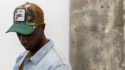 Goorin Bros. duck duck cotton 5 panel baseball cap Green  hero shot on male model