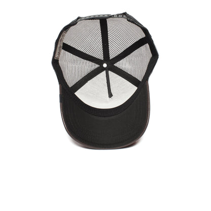 Goorin Bros. your majesty leather 5 panel trucker baseball cap Black under view