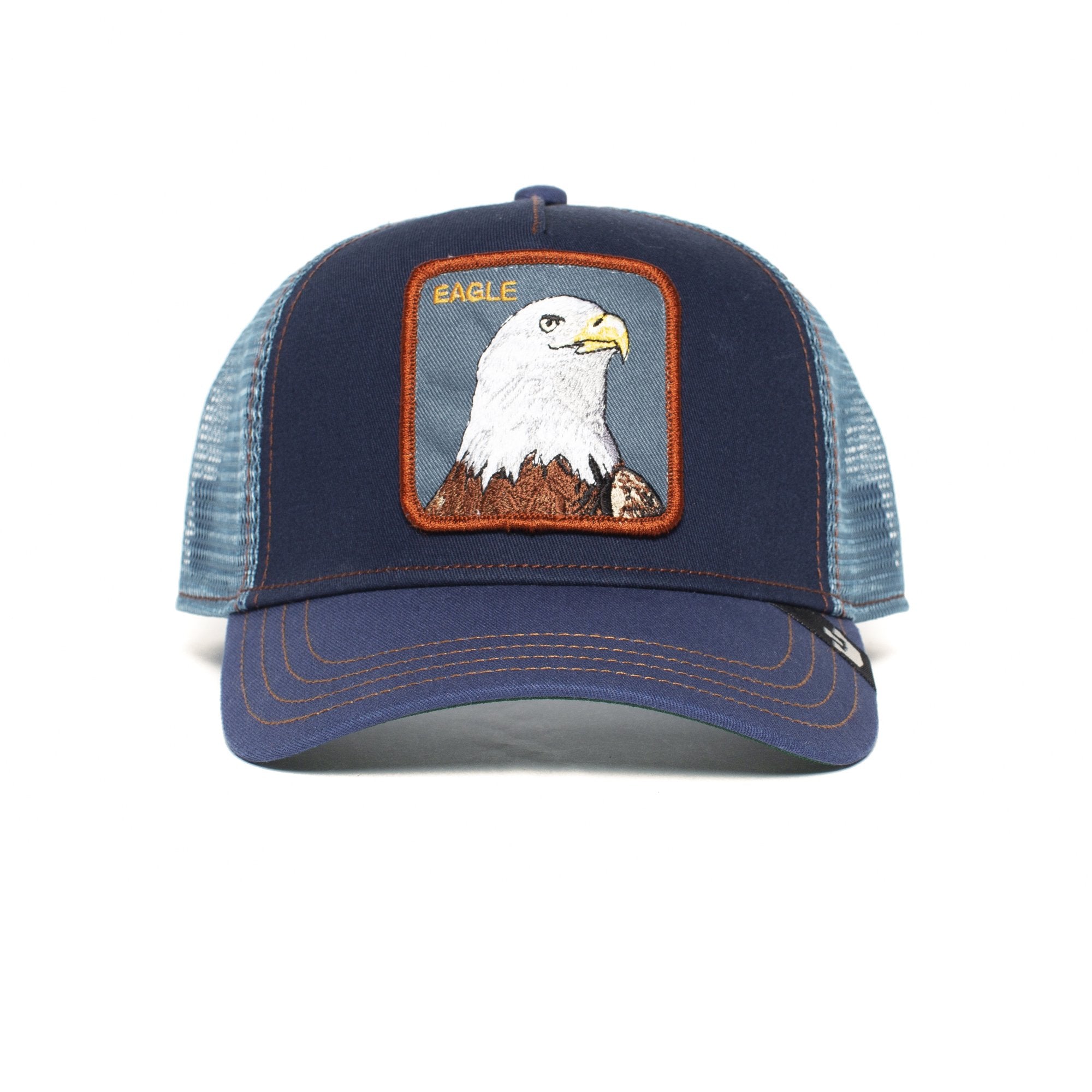 Goorin Bros. flying eagle cotton 5 panel baseball cap Navy front view