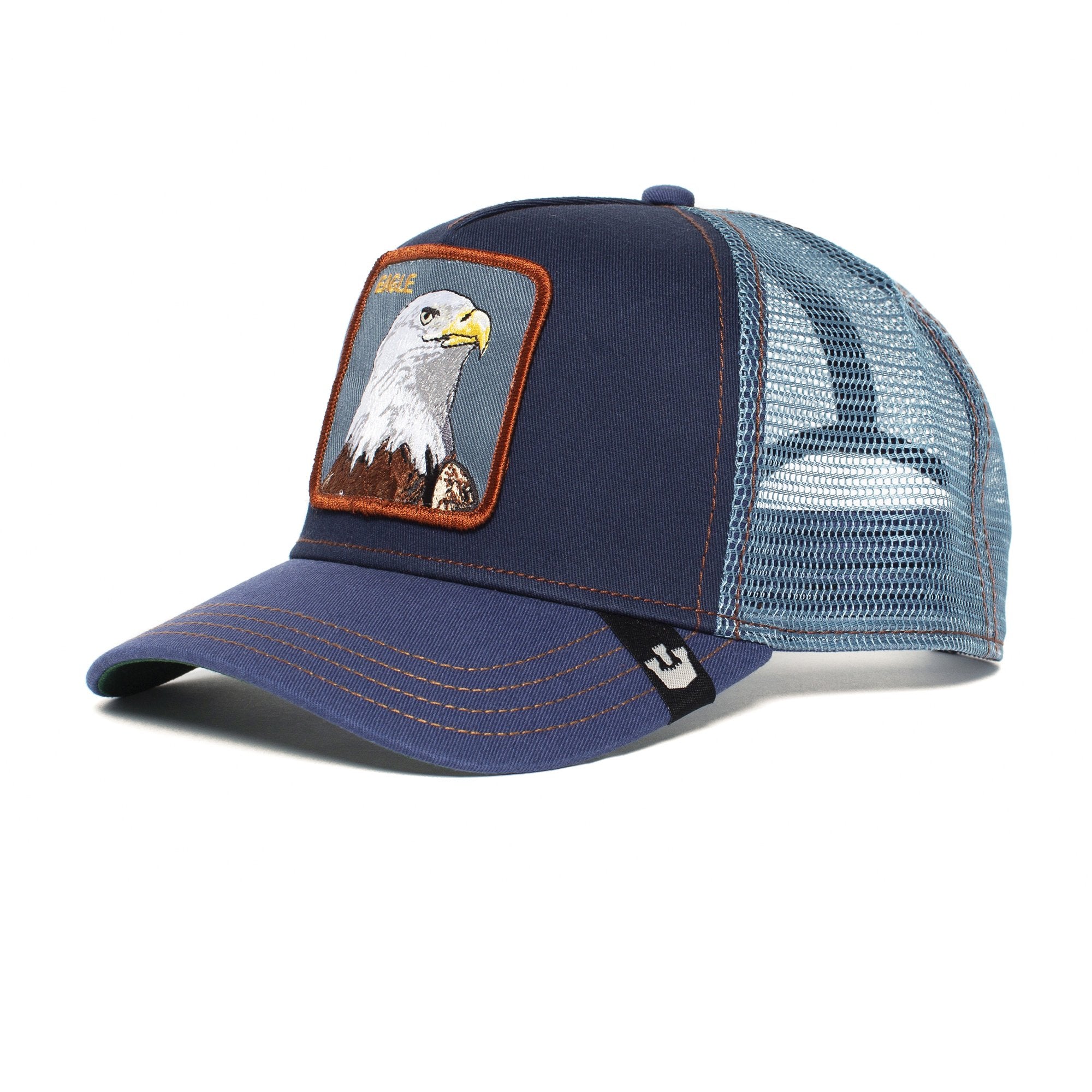 Goorin Bros. flying eagle cotton 5 panel baseball cap Navy left side view