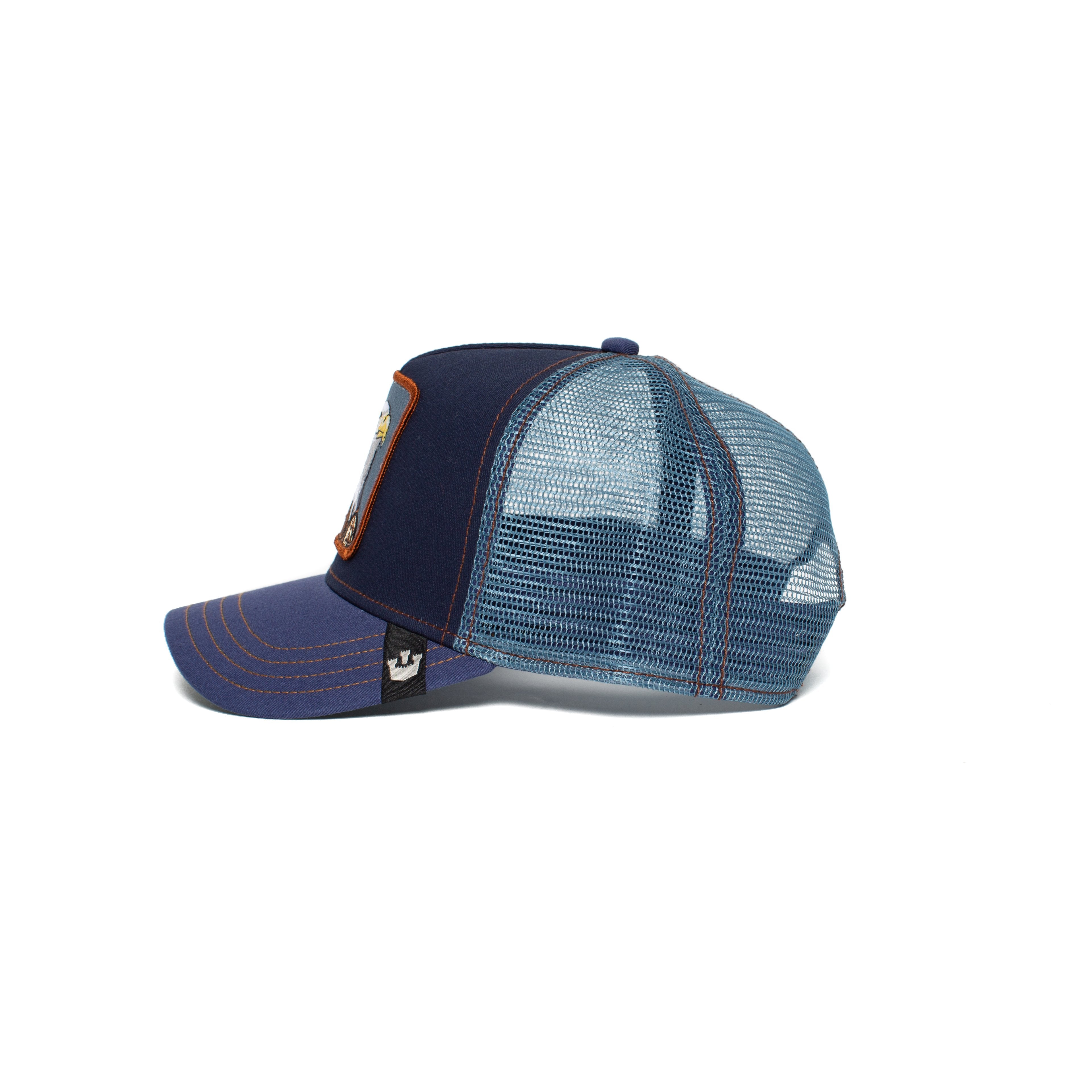 Goorin Bros. flying eagle cotton 5 panel baseball cap Navy side view