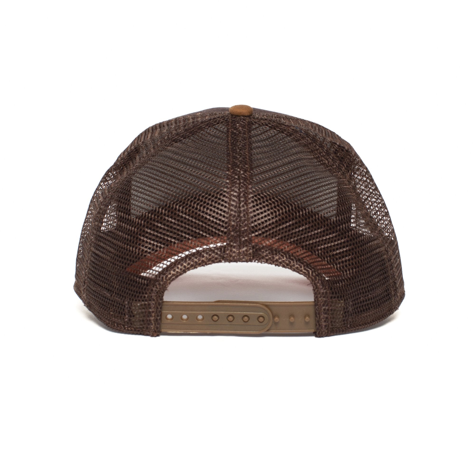 Goorin Bros. turkey cotton 5 panel baseball cap Brown back view