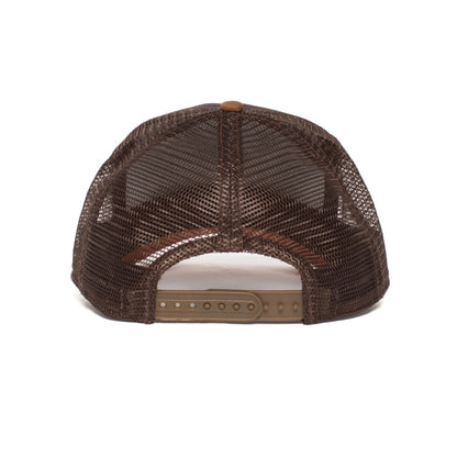 Goorin Bros. turkey cotton 5 panel baseball cap Brown back view