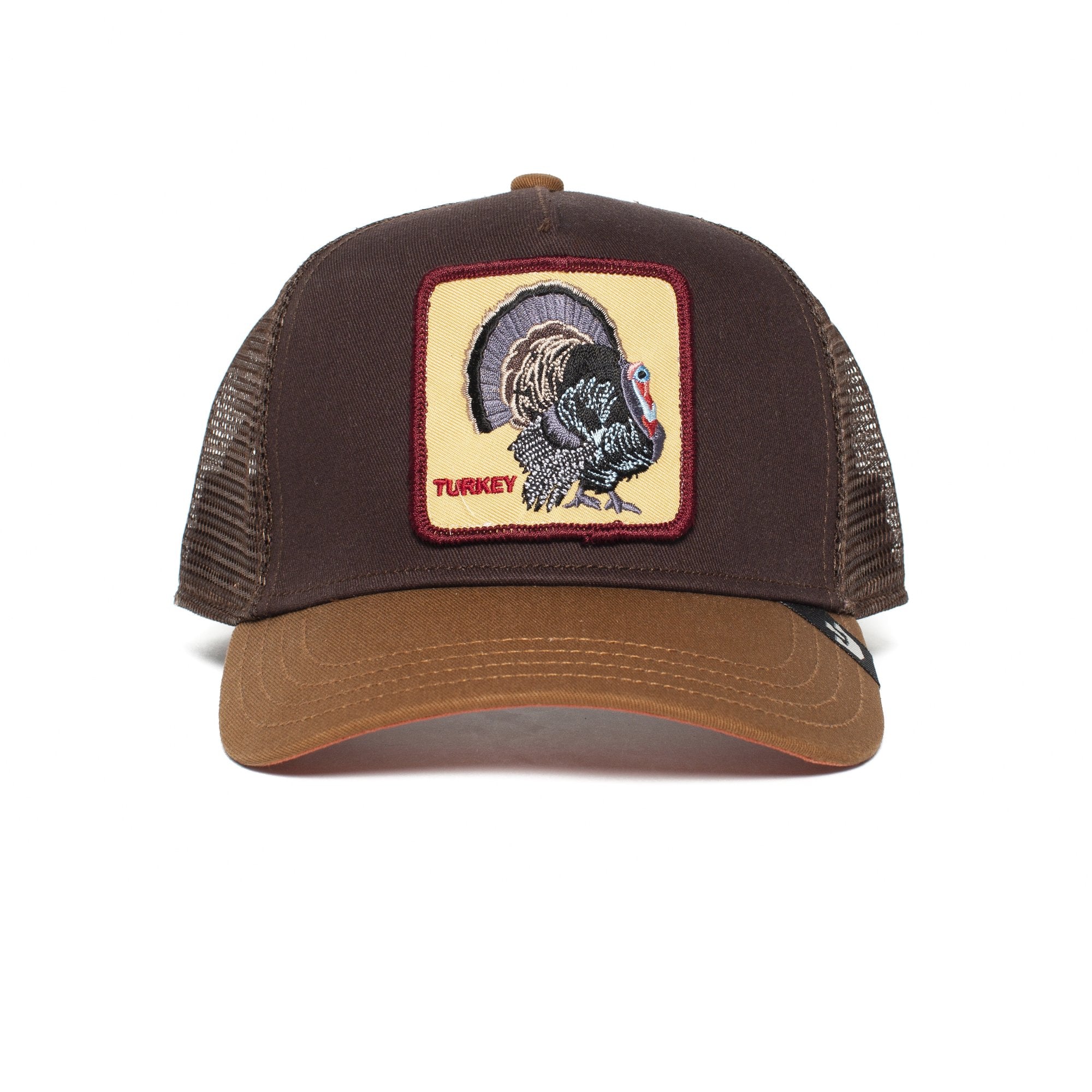 Goorin Bros. turkey cotton 5 panel baseball cap Brown front view