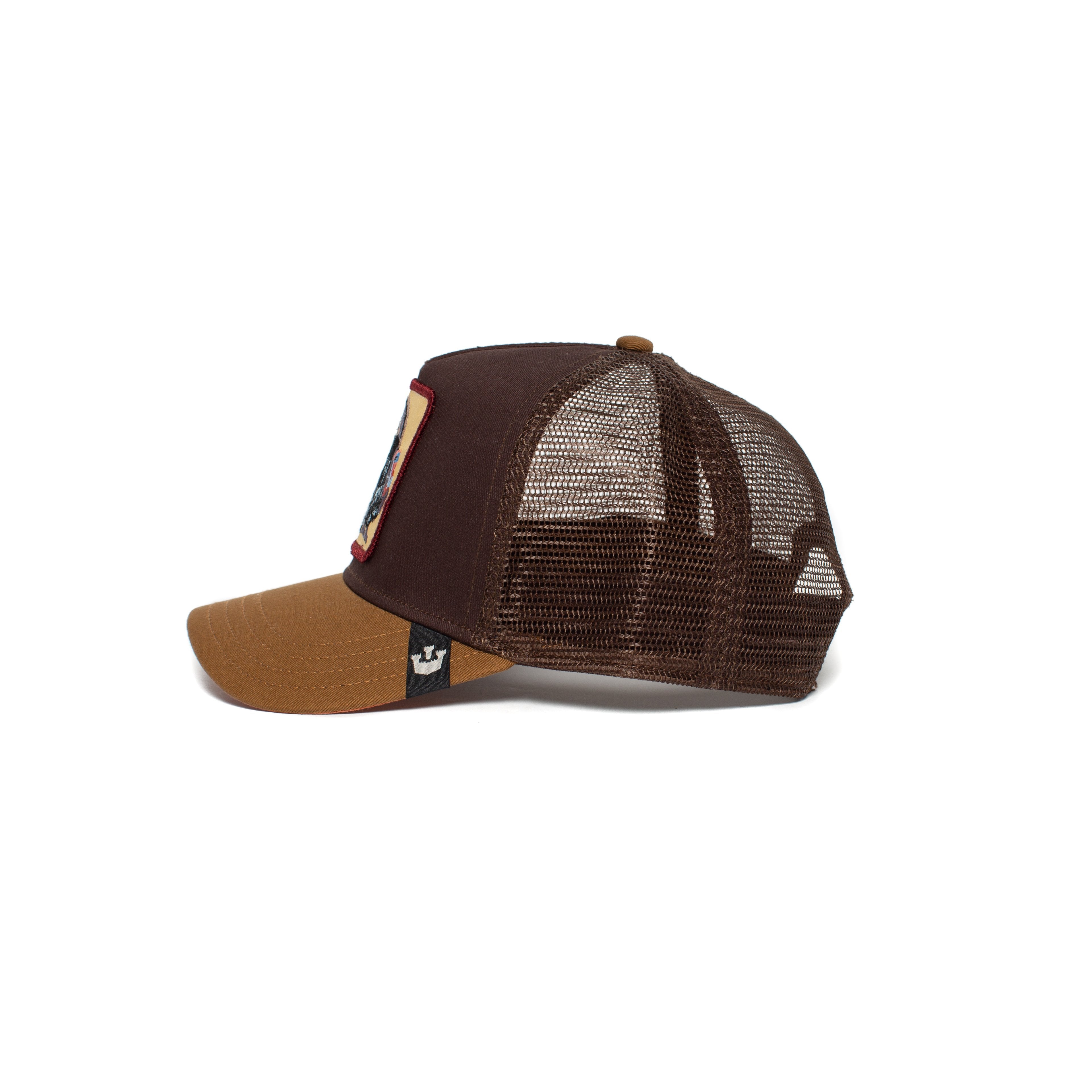 Goorin Bros. turkey cotton 5 panel baseball cap Brown side view