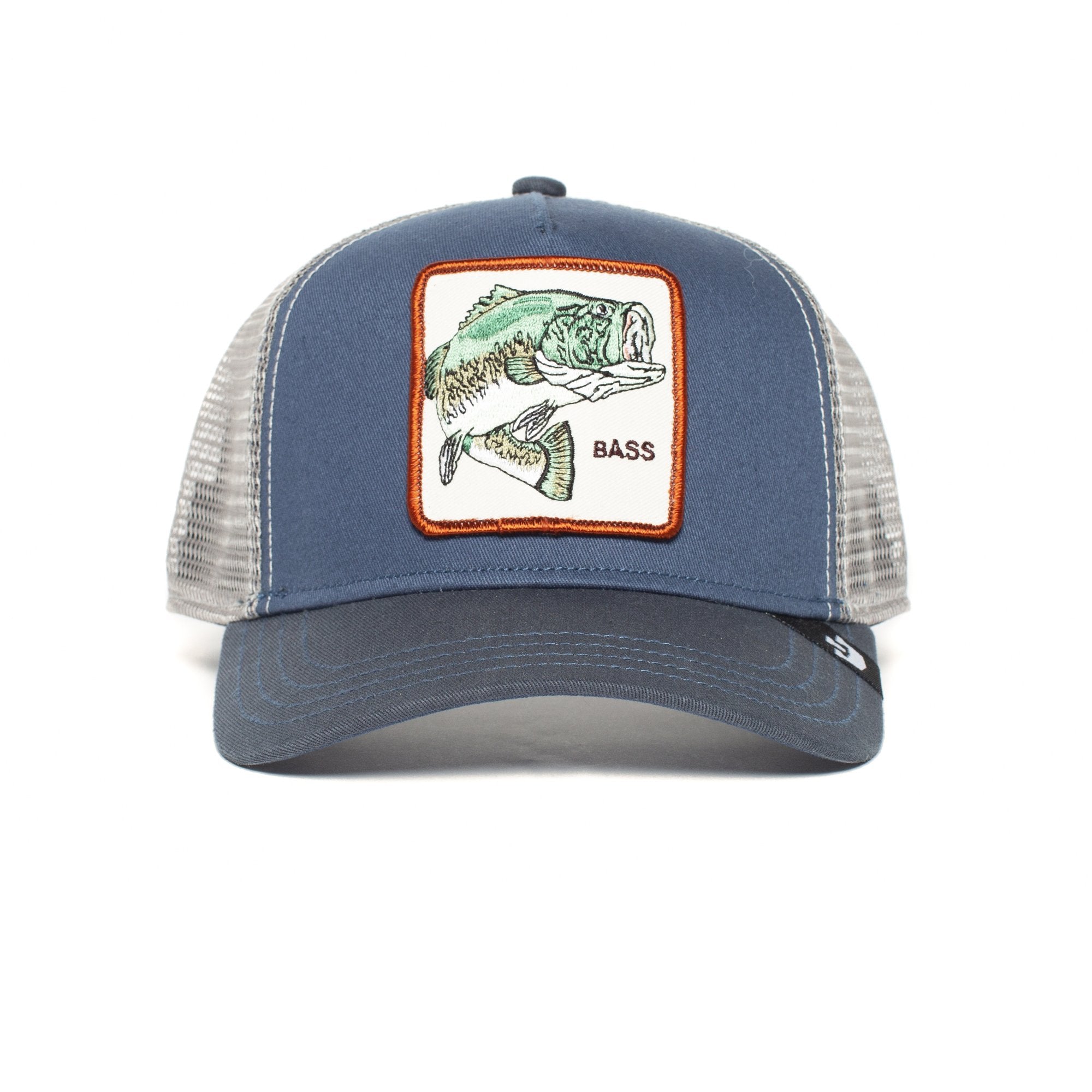 Goorin Bros. big bass cotton 5 panel baseball cap Blue front view