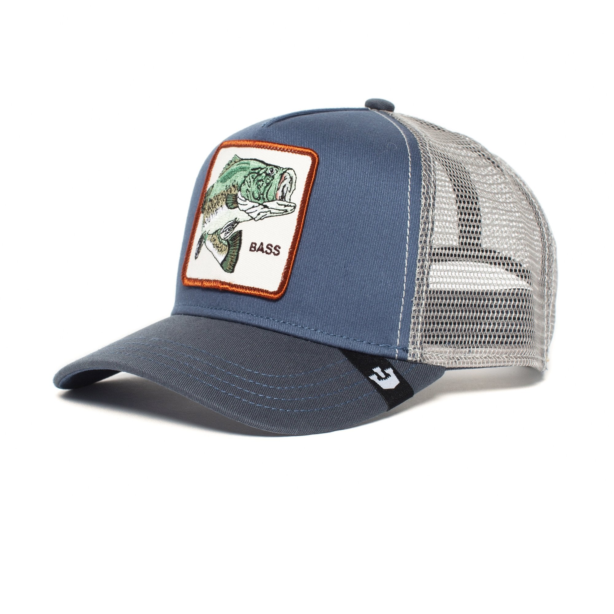Goorin Bros. big bass cotton 5 panel baseball cap Blue left side view