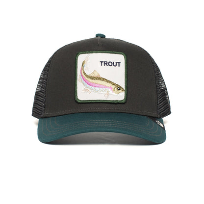 Goorin Bros. trout cotton 5 panel baseball cap Black front view