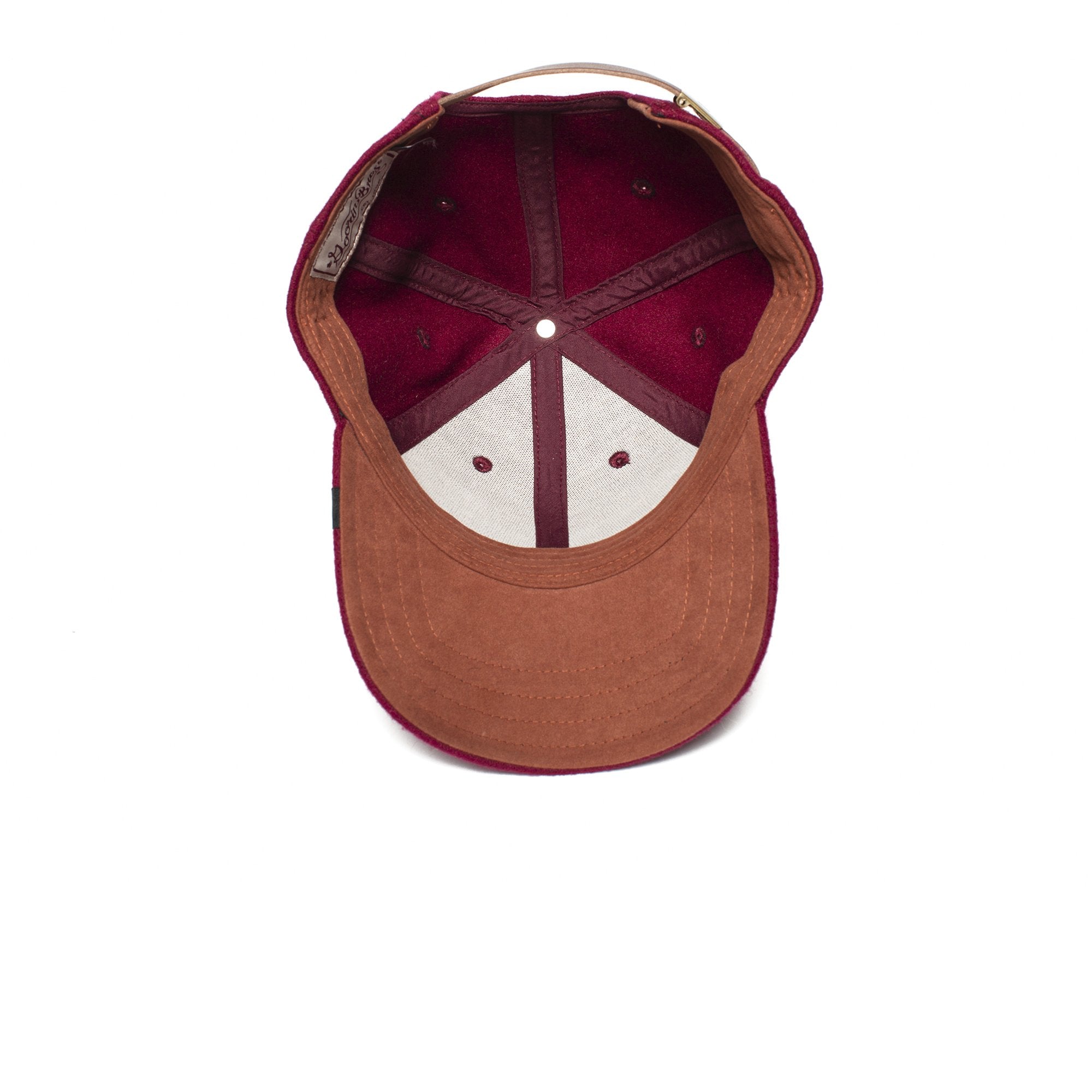 Goorin Bros. player 6 panel baseball cap Burgundy under view