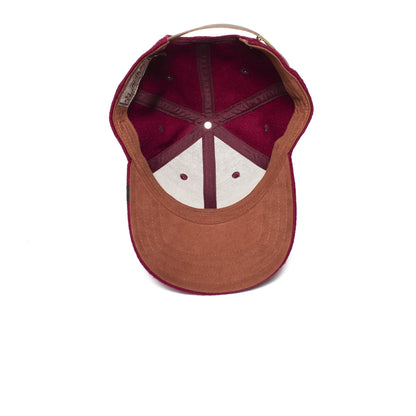 Goorin Bros. player 6 panel baseball cap Burgundy under view